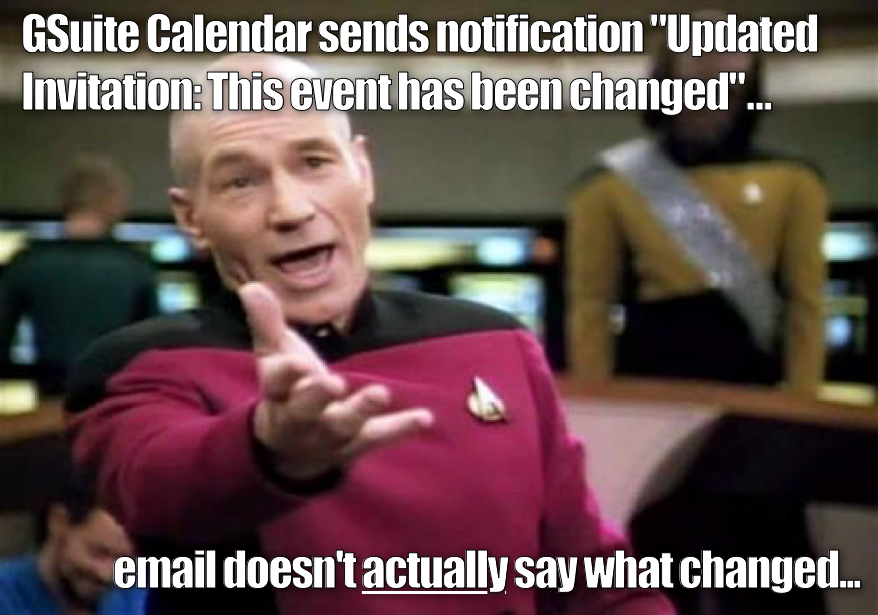Usefulness of GSuite Calendar Notifications
